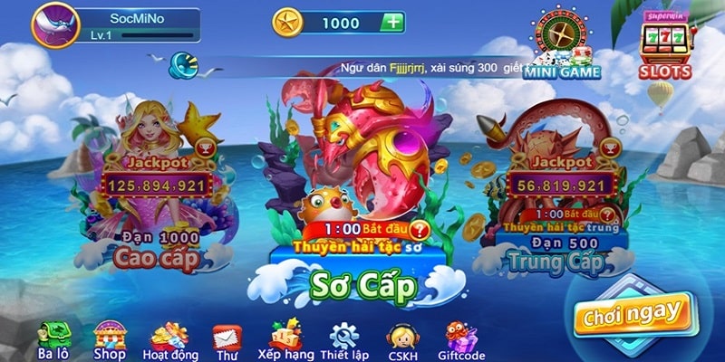 Phòng chơi cơ bản game bắn cá H5